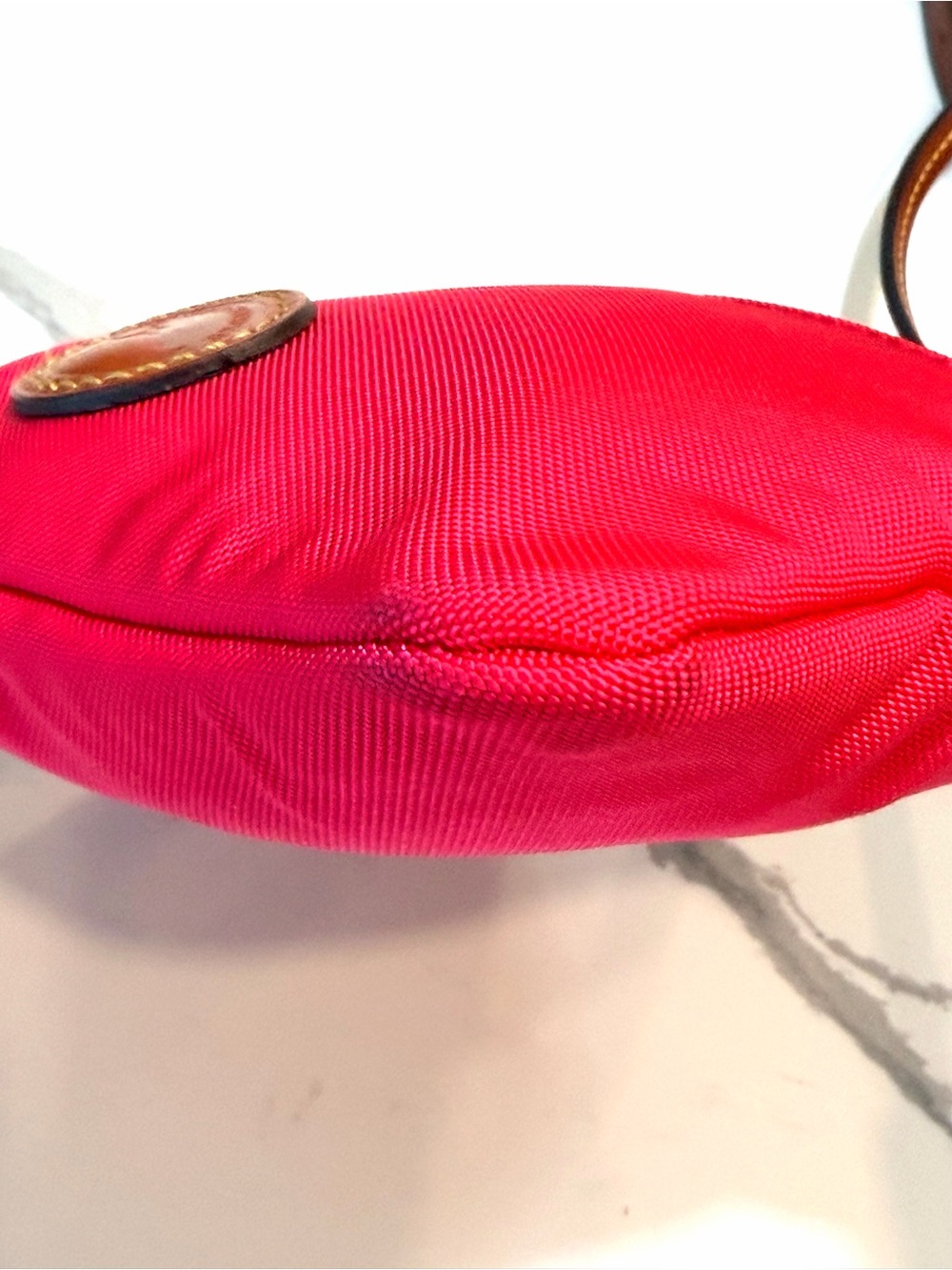 Dooney & Bourke Red Crossbody Double-Zip Pouch with Leather Trim - Picture 10 of 12
